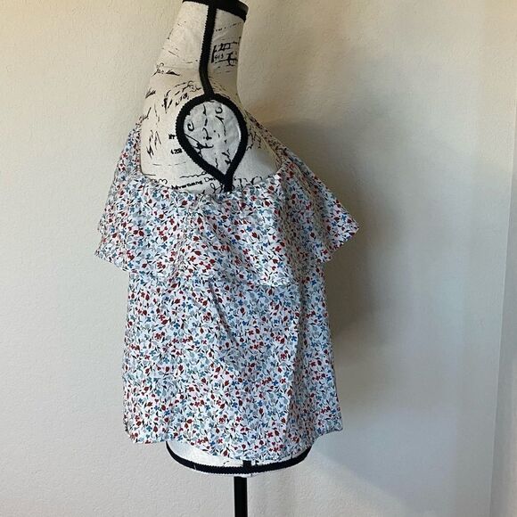 Zara Basics Floral One Shoulder Top - Picture 8 of 10